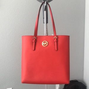 Michael kors burnt orange tote